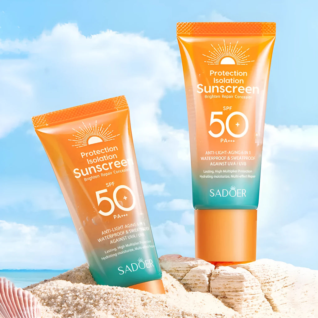 Double tube multi-effect repair isolation sunscreen 50g product