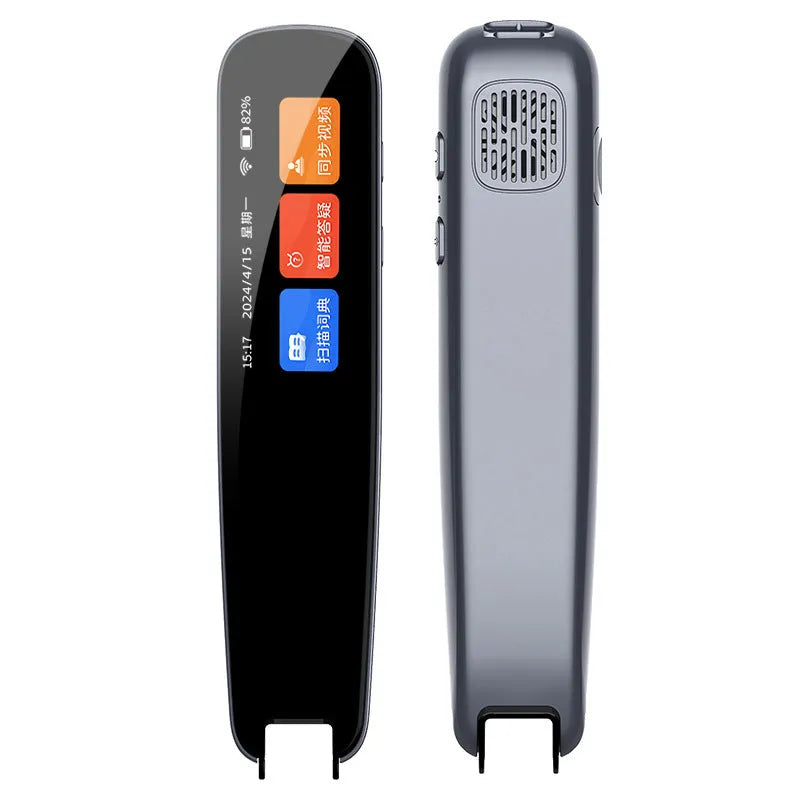 Dark grey and white universal talking pen for offline English scan translation and dictionary study