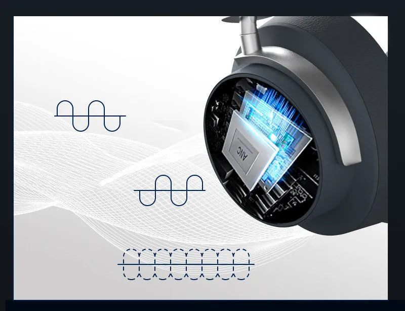 Grey sports wireless Bluetooth headset with head-mounted design showing earphones and charging cable