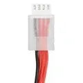 A compact rectangular 7.4V 1200mAh lithium battery for RC model cars and boats.