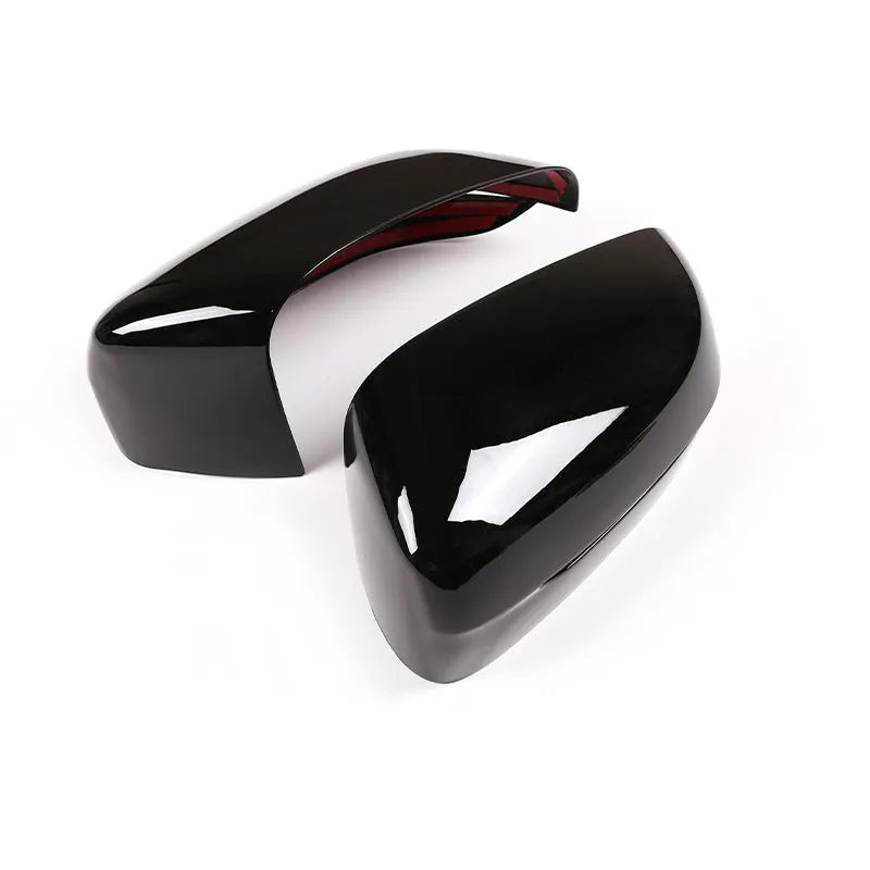 ABS wing mirror covers for BMW 5, 6 and 7 Series in carbon fibre pattern or piano black, 2-piece set