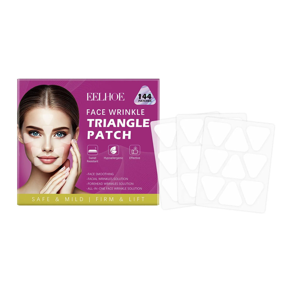 Pack of 144 transparent facial fine line nursing adhesive patches with hyaluronic acid