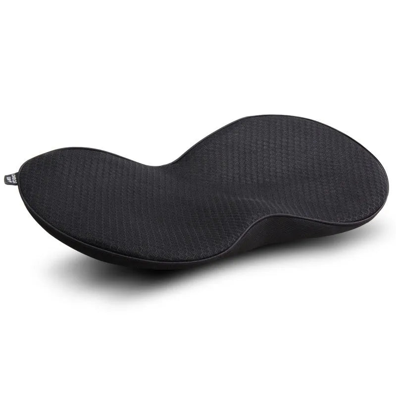 Flat car seat cushion with memory foam filler in beige, black, brown, and red colour options.