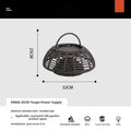Outdoor chandelier garden lamp, 25cm stainless steel LED 5W IP65 plug-in, Rattan Colour or Taupe