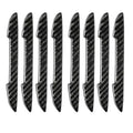 Black carbon fibre texture car door collision strips for edge protection against scratches and impacts