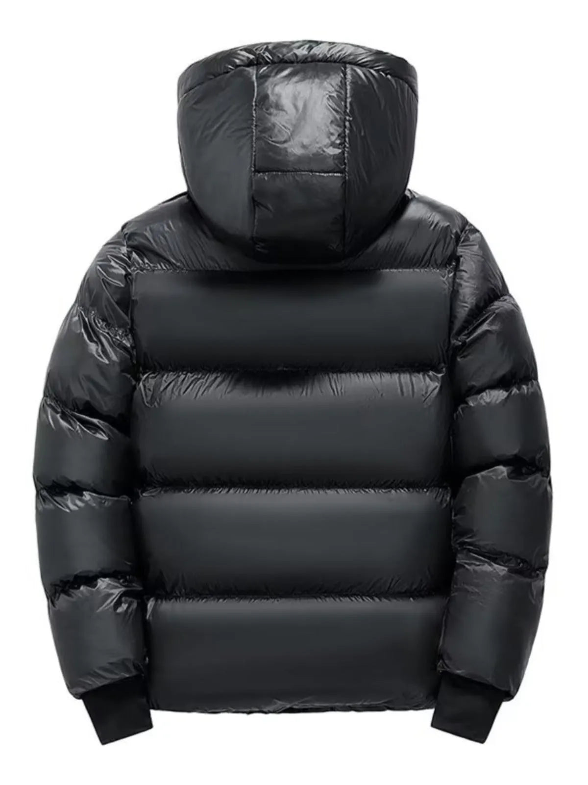 Thickened couple's cold-proof cardigan jacket in style 9956 with white duck down filling and chlorine fibre shell