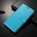 Wallet style Huawei phone case with card holster, TPU leather cover, crazy horse pattern, 70g