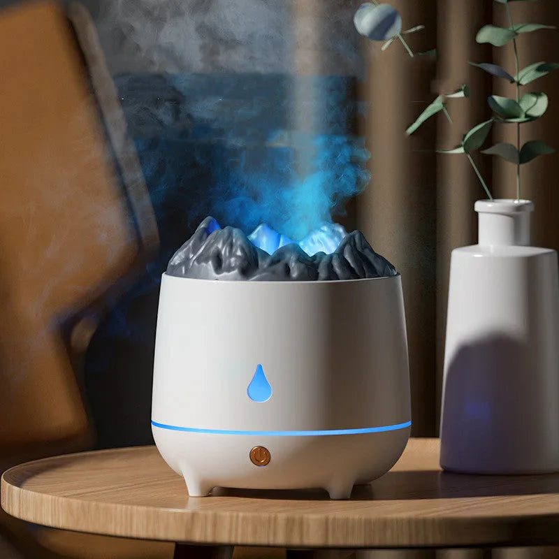 Volcano design humidifier with USB cable for room aromatherapy