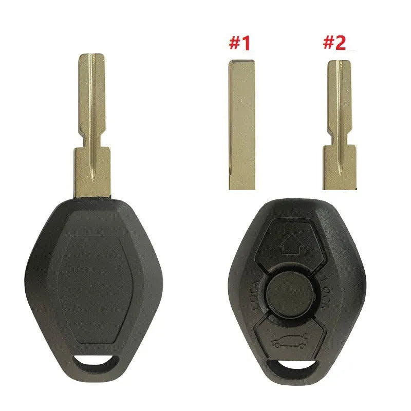 BMW EWS 3 button remote key replacement with ID44 chip and HU58 blade for 1998-2005 models