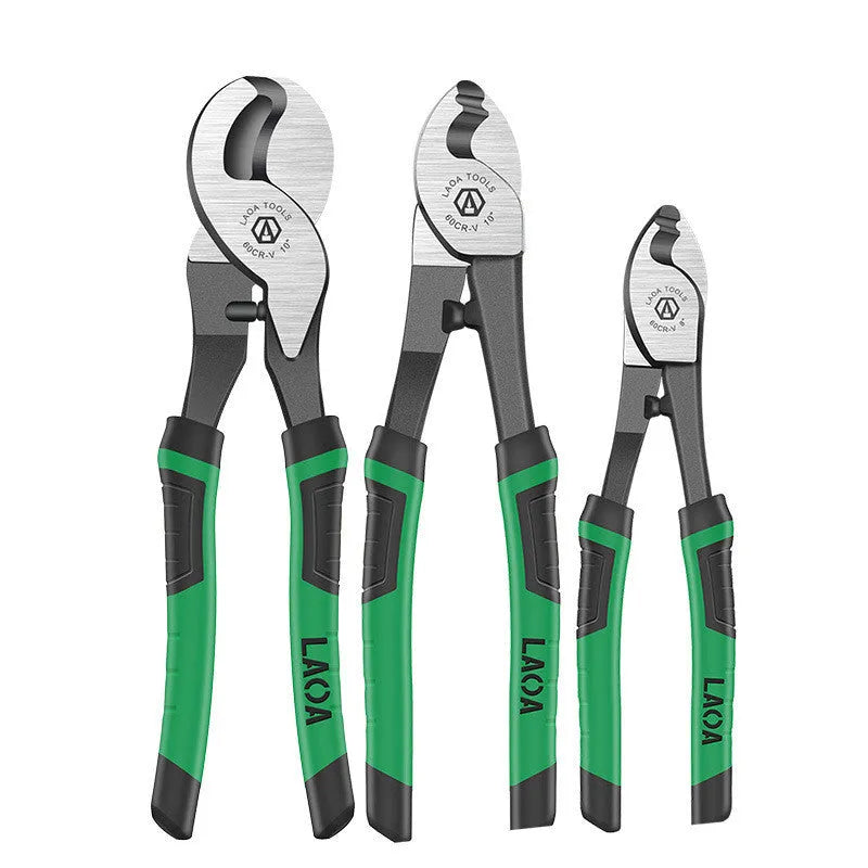 Chrome vanadium steel cable clamp wire stripper in 6 inch size on white background