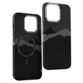 Kevlar magnetic carbon fiber texture phone case for iPhone 13-15 in black with MagSafe support