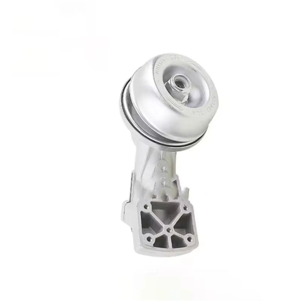 Metal working head FS120 new style lawn mower replacement part on white background