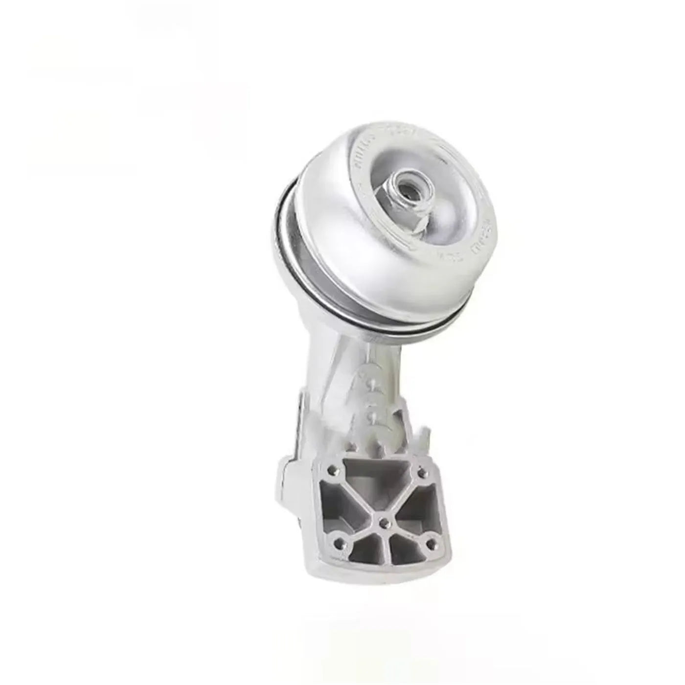 Metal working head FS120 new style lawn mower replacement part on white background