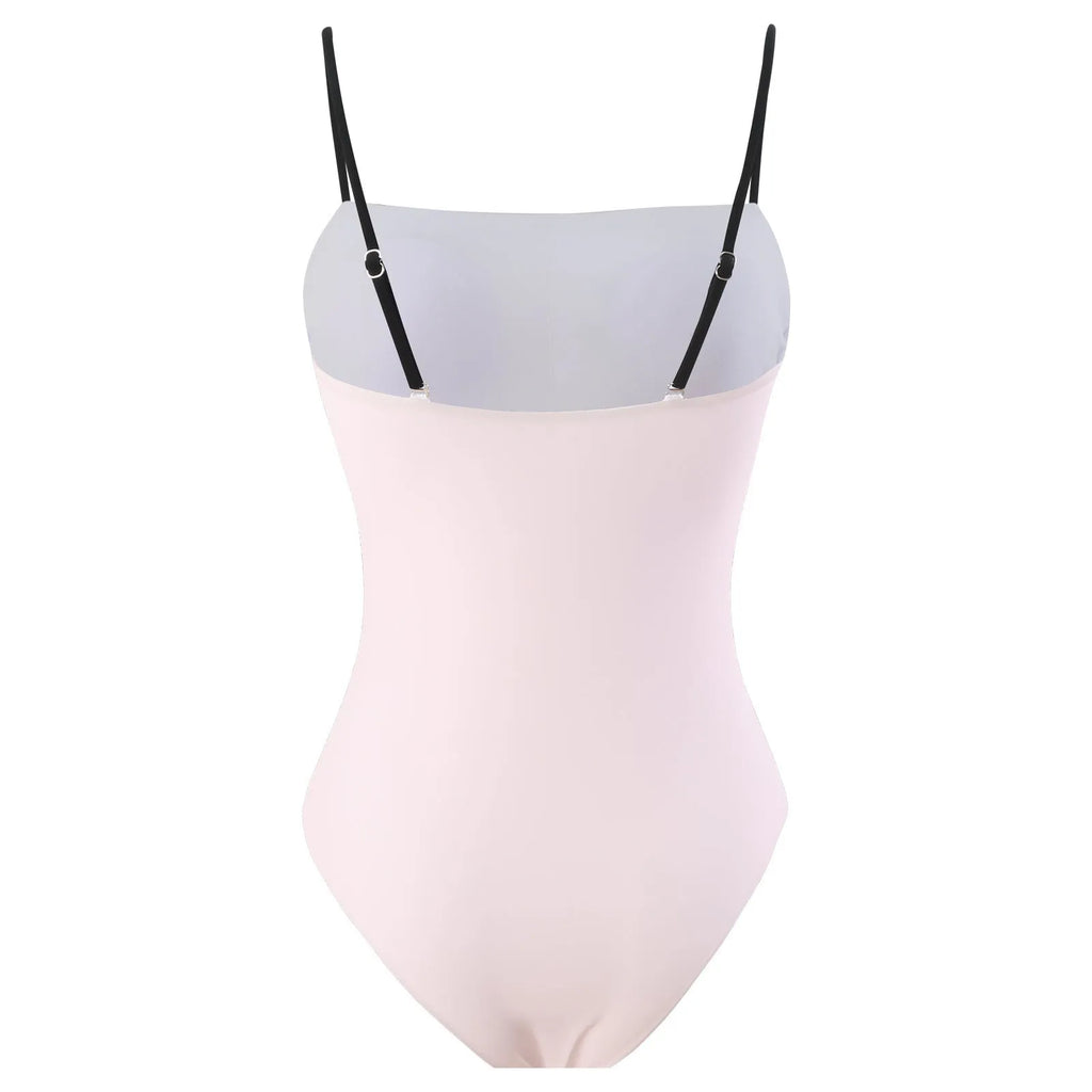 Women's patterned polyester bikini with detachable tulle skirt in one-piece design