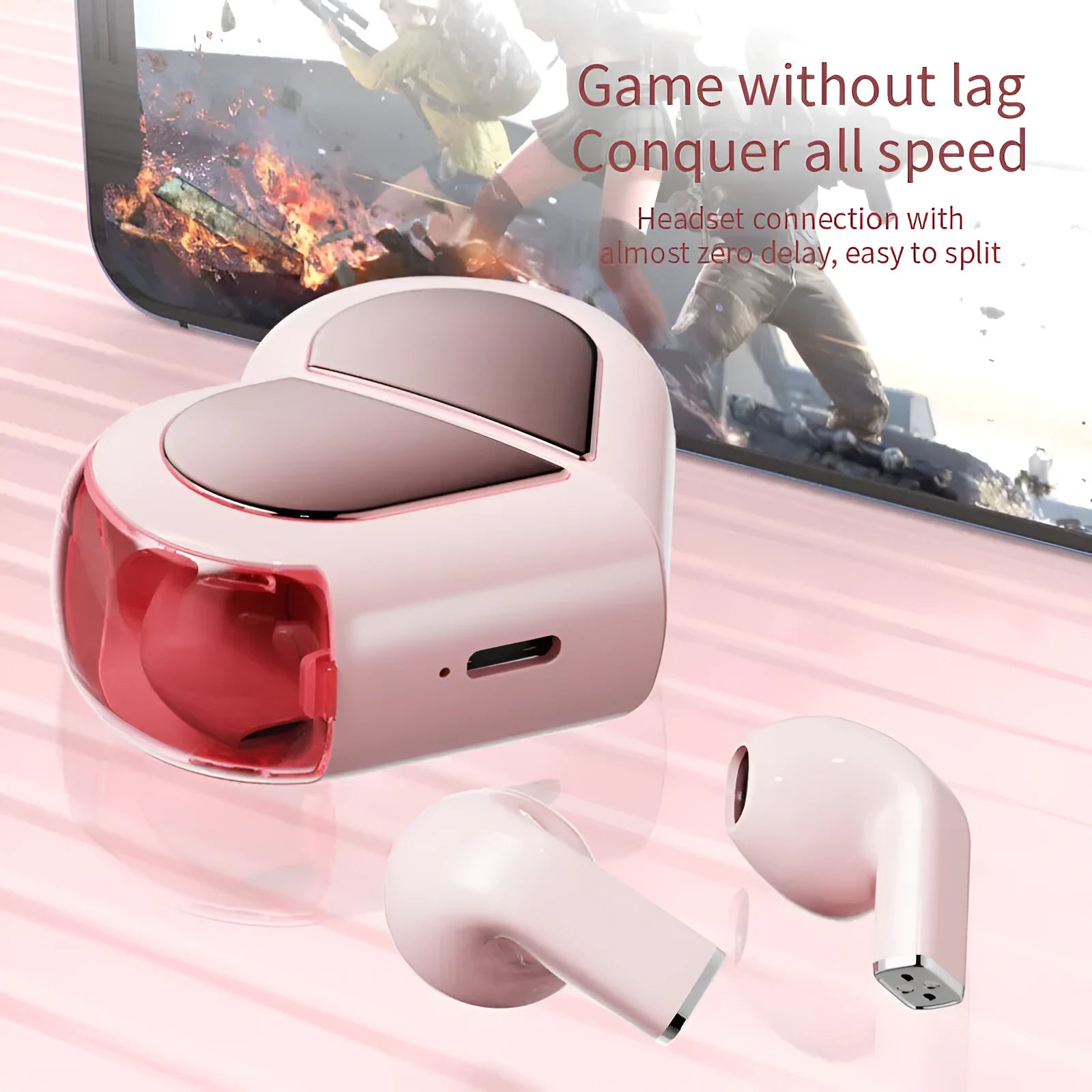 Creative K520 Bluetooth-compatible rotatable headset in black, white, or pink colour.