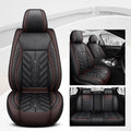 Full-leather car seat cushion with contrast stitching in Nordic Green colour option