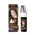 Easy Coloring Comb hair dye 200ml bottle with integrated applicator brush in brown, wine red, and dark brown colours