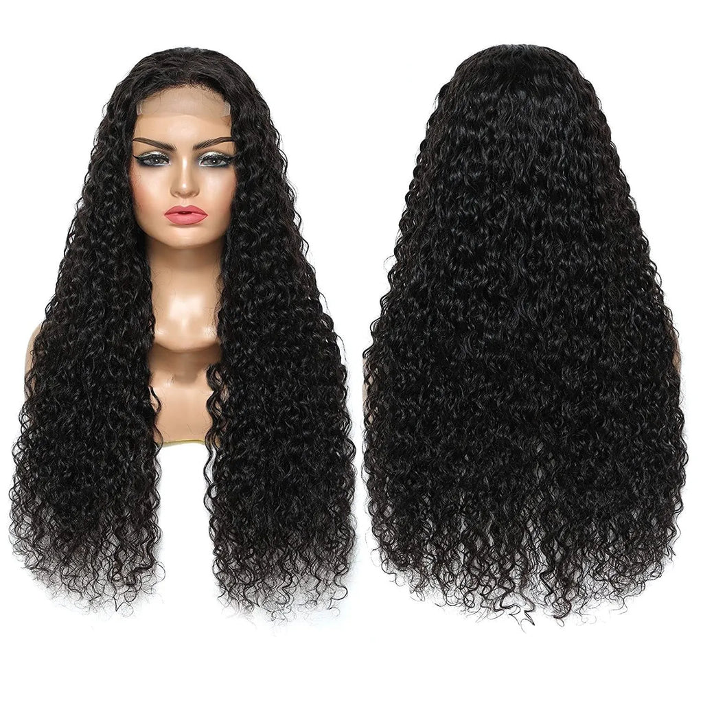 Long curly front lace wig for ladies, matte chemical fibre, 13x3.5cm lace range, 150% density, 10-28 inch lengths