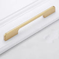 Gold coloured aluminium T-shape single hole cabinet handle and drawer pull
