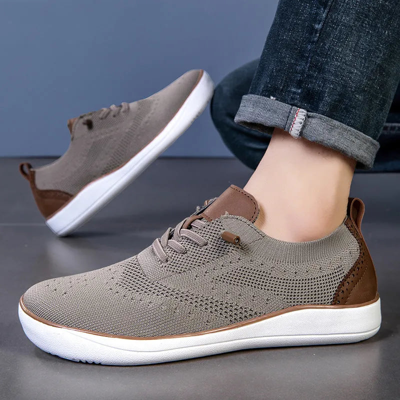 Big wide last mesh walking shoes with fabric upper and EVA sole, low top casual style, sizes 39-48