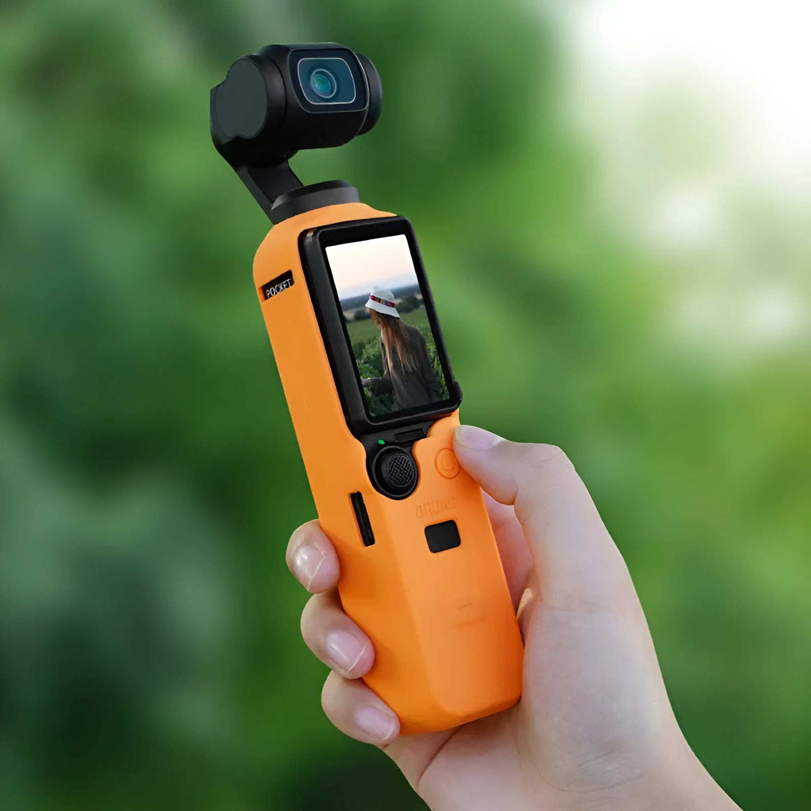 Black silicone protective sleeve for a PTZ camera body, showing its flexible shape.