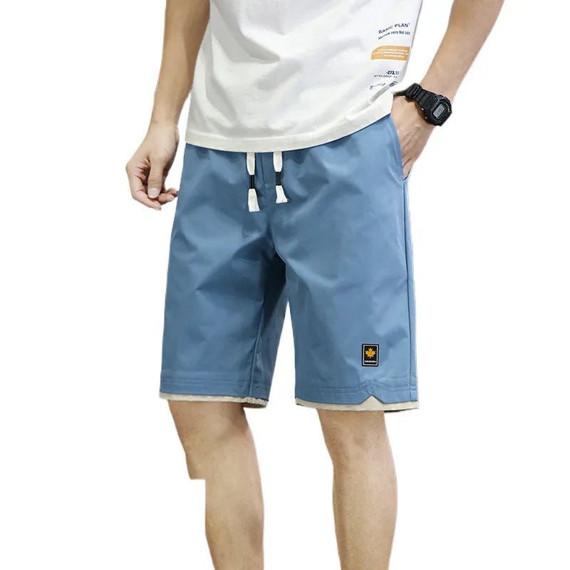 Men's South Korea style straight cut loose beach shorts in multiple colours