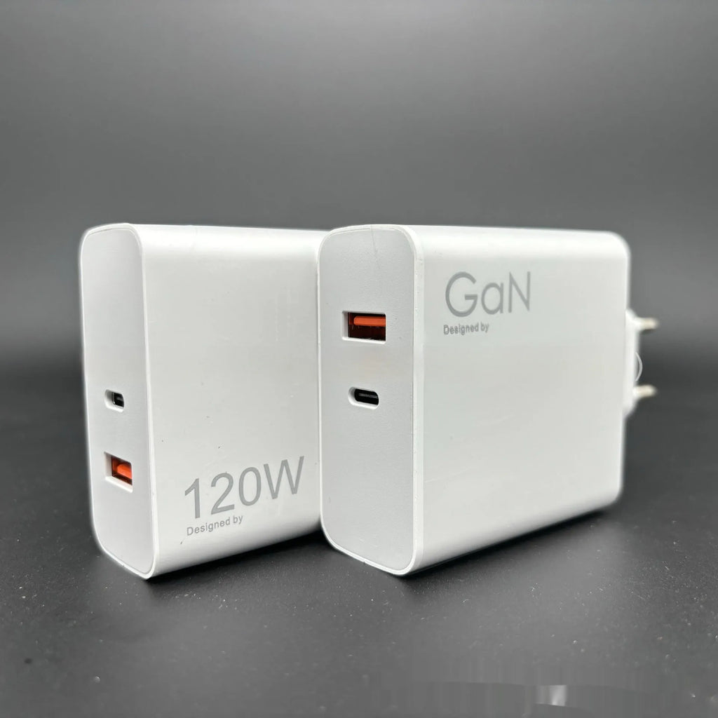 Blue gallium nitride charger with USB interface and European standard plug, fireproof material, 67W or 120W