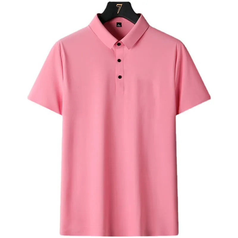 Men's solid colour non-ironing short-sleeve business casual shirt in nylon fabric