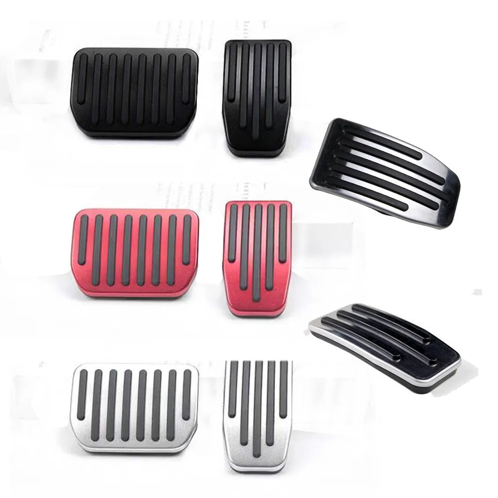 Tesla Model 3 Y aluminium alloy anti-skid car accelerator and brake pedal set in silver