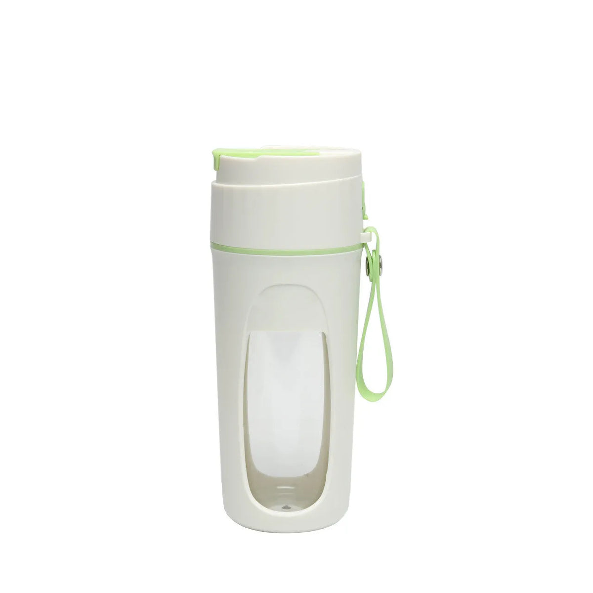 Portable USB charging blender cup with borosilicate glass liner in fresh orange colour