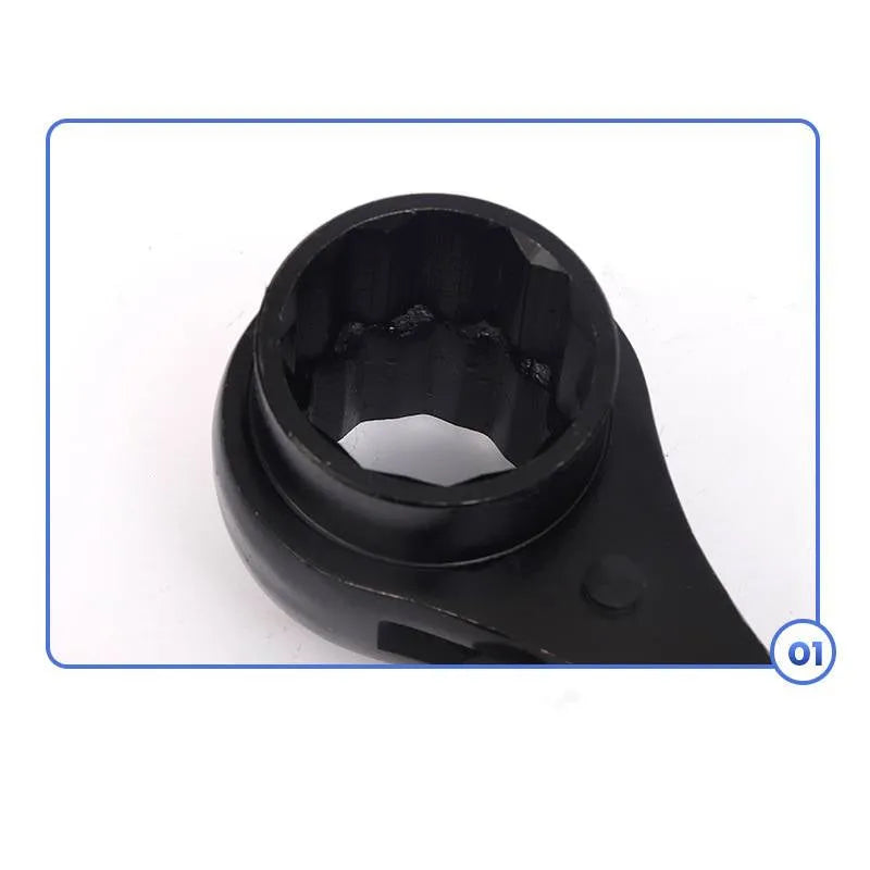 22-24mm pointed-tail ratchet spanner in high carbon steel with bidirectional action