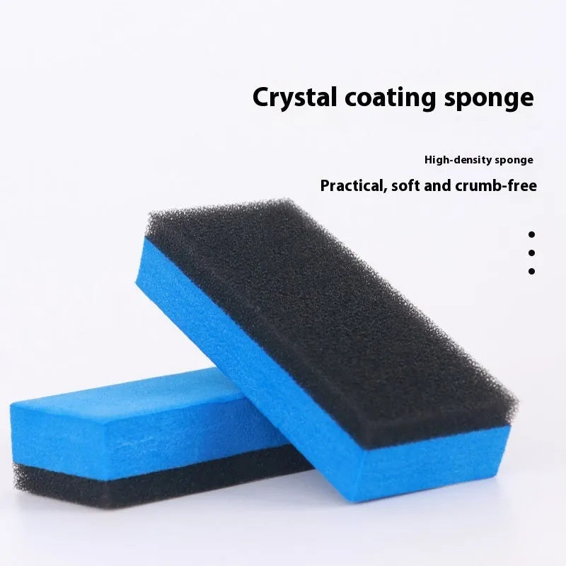 Car scratch repair wax kit showing A wax, B wax, and a frosted sponge mop for paint polishing