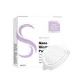 Pack of four clear nano microneedle hydrogel skincare patches on a white background.