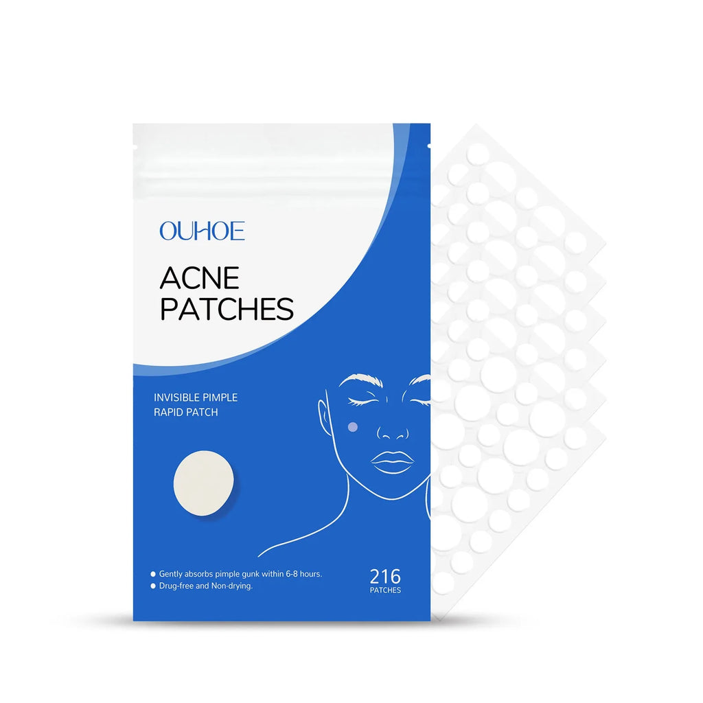 Pack of 216 acne patches for facial care with Tea Tree Oil and Vitamin E