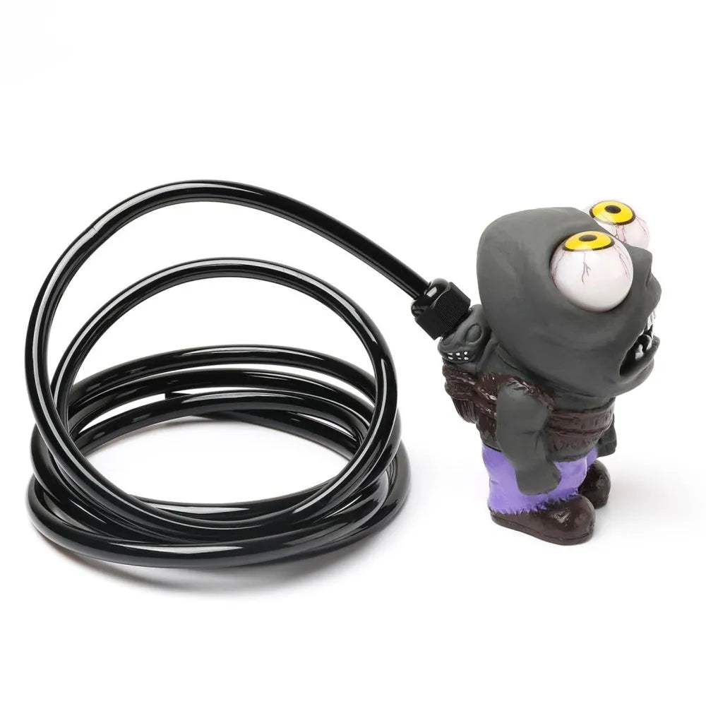 Turbo car blow-off valve kit with rubber doll ornament, pressure regulator, copper tube, and mounting clips.