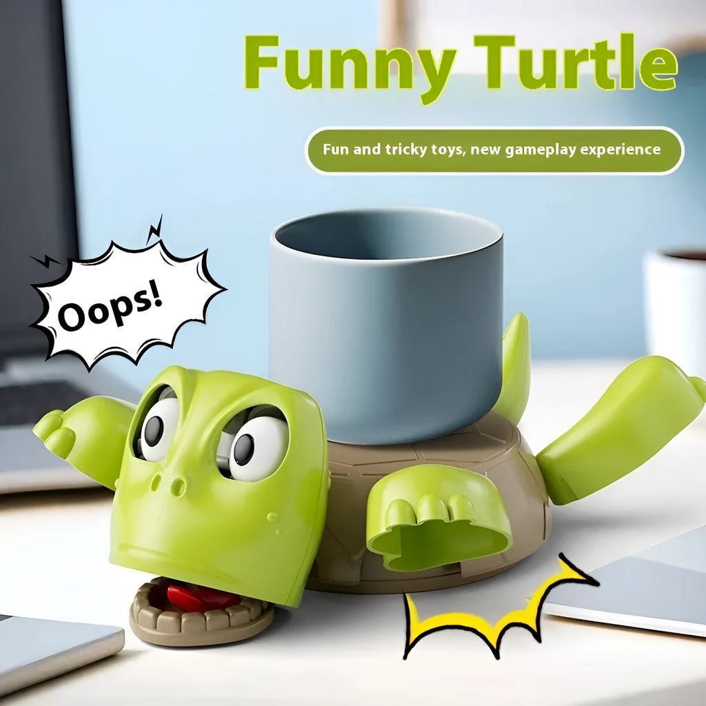 Turtle-shaped ABS plastic coaster in green, yellow, or wheat starch colours for heat insulation