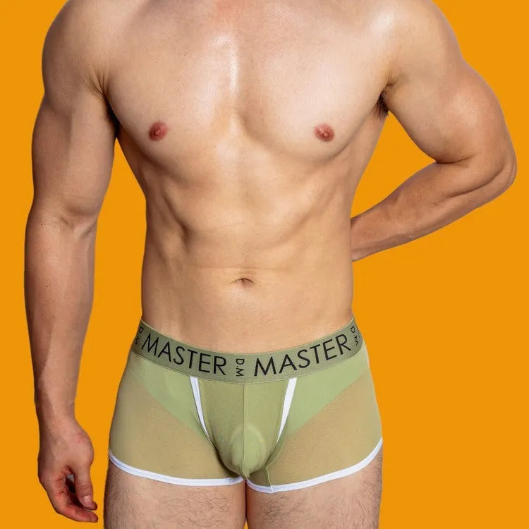Men's low waist quick-drying ice silk shorts in five solid colours