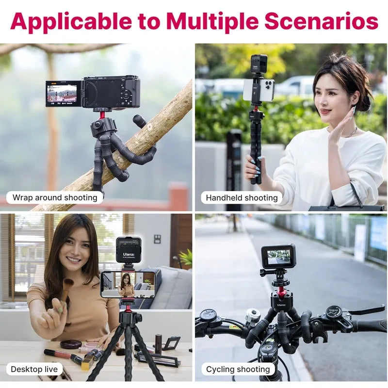 2985 set multifunctional vlog suite with compact tripod for mobile content creation