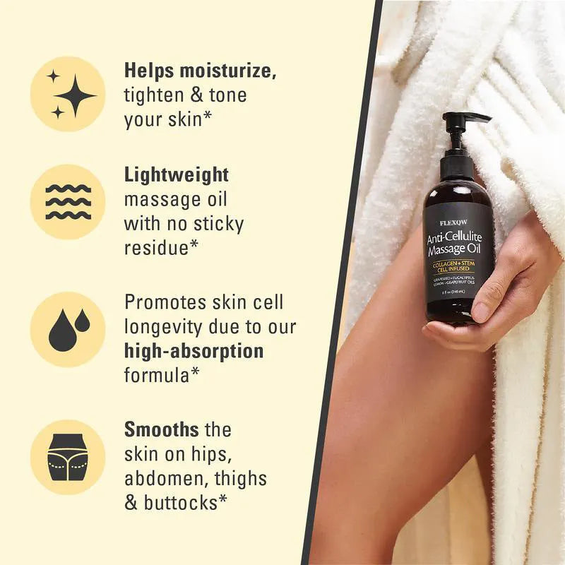 Home Body Firming Massage Oil 240ml bottle with natural oils for women and men