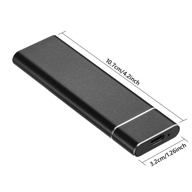 Ultra-thin metal mobile hard disk in black, blue, orange, red, or silver with 6TB capacity