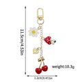 Red Mushroom Love Heart Rose Heart-shaped Alloy Keychain with unicorn motif colour LS613