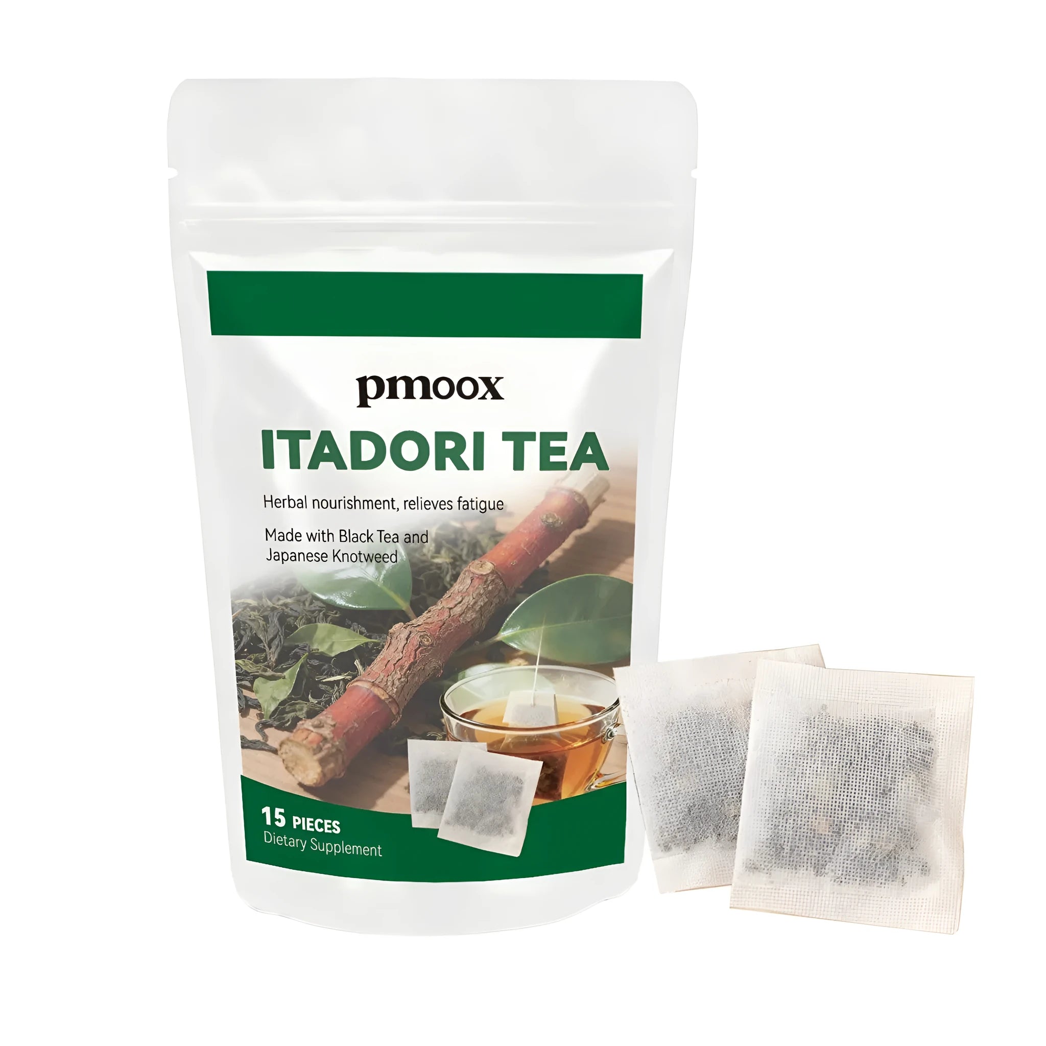 Herbal Polygonum Cuspidatum Black Tea Drink 15-pack bagged tea bags with black tea and Polygonum cuspidatum