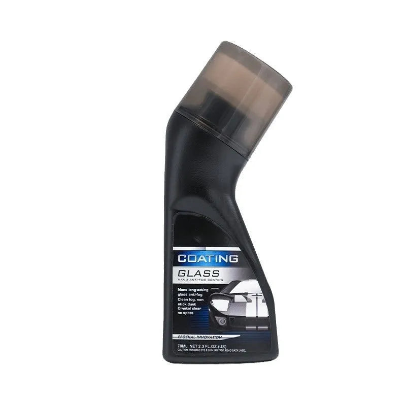 70ml bottle of automotive clear glass anti-fog coating agent with glass fog remover cloth