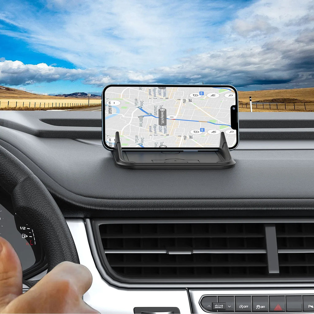 Silicone automobile phone holder in Peak-X5 colour with adhesive mounting pad