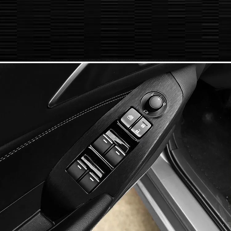 Unksera car interior modification kit with vinyl sticker sheets for dashboard, centre console, and door handles.