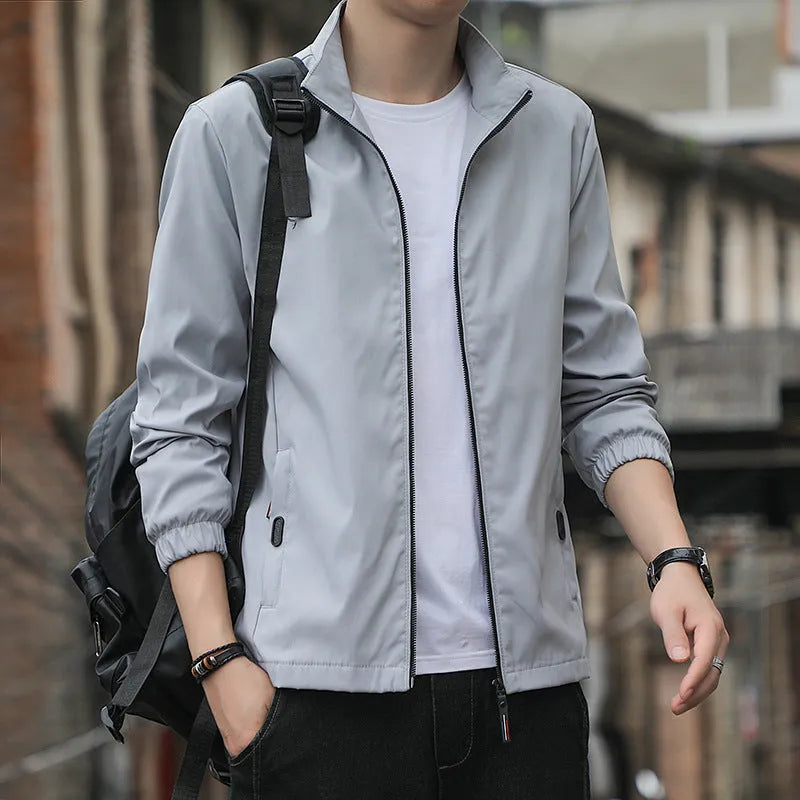 Men's Korean-style loose lapel casual jacket in multiple colours for autumn