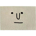 Cartoon Mr. Big Nose facial expression PVC floor mat with geometric pattern, square shape