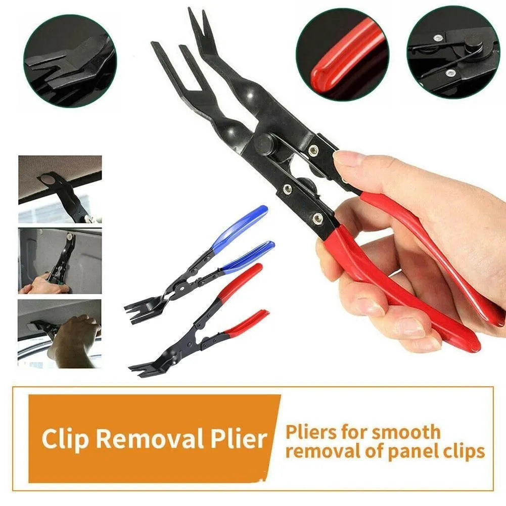 Blue handled car interior removal pliers with drop forged steel construction and 235mm length for door panel disassembly
