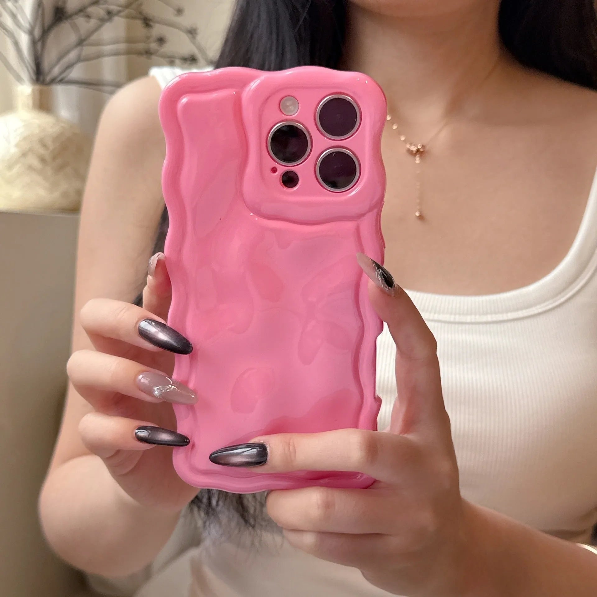 Solid colour macaron TPU soft phone case in pastel shades for iPhone 11-16 series with oil-filling finish