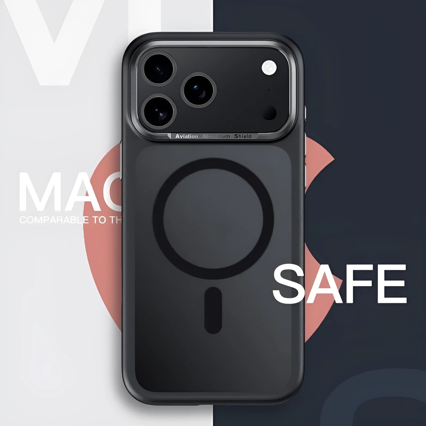 Frosted magnetic button protective case for iPhone 17 in multiple colour options